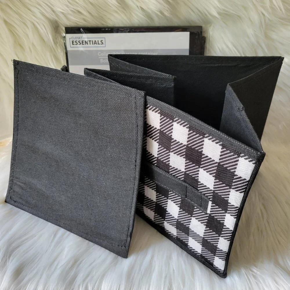 Closet Essentials Set of 2 Collapsible Storage Bins